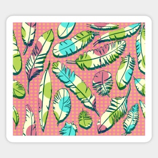 Vintage Feathers (pink) Sticker